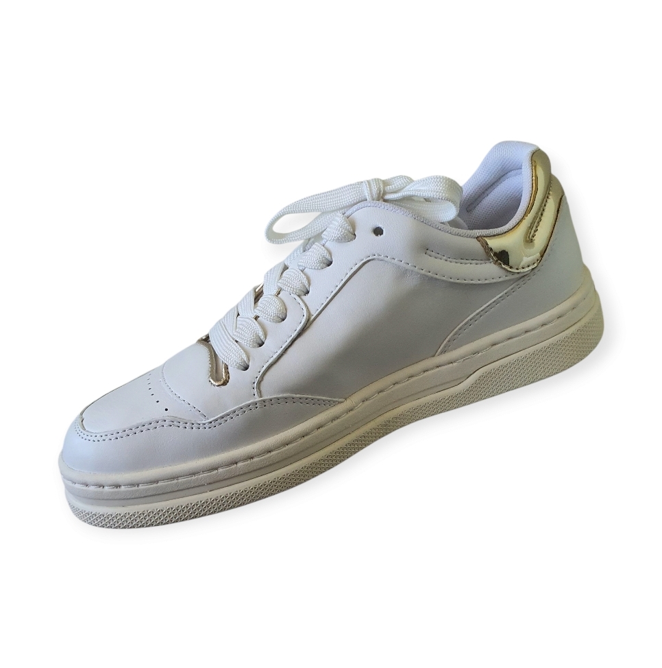 SS0078 Po014 Mandy11 Sneaker Calf Leat Whiteplatinum
